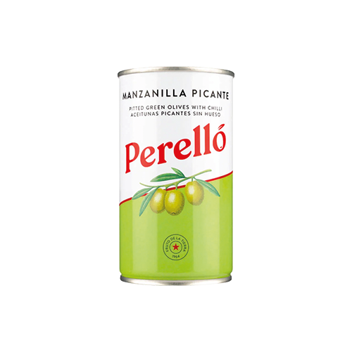Perello Manzanilla Spicy Pitted Olives